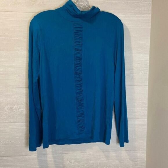 KENNETH COLE REACTION Women's Long-Sleeve Turtleneck‎ Ruched Mid Front Sweater - Picture 3 of 6